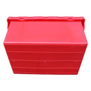 distribution tote with hinged lid