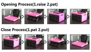 colorful clevermade plastic foldable box